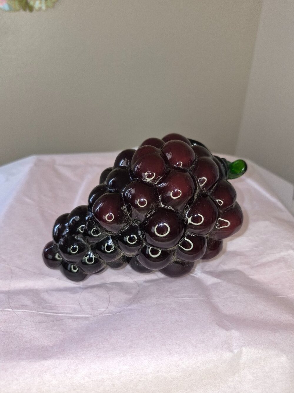 Vintage handblown glass cluster of grapes (MCM)